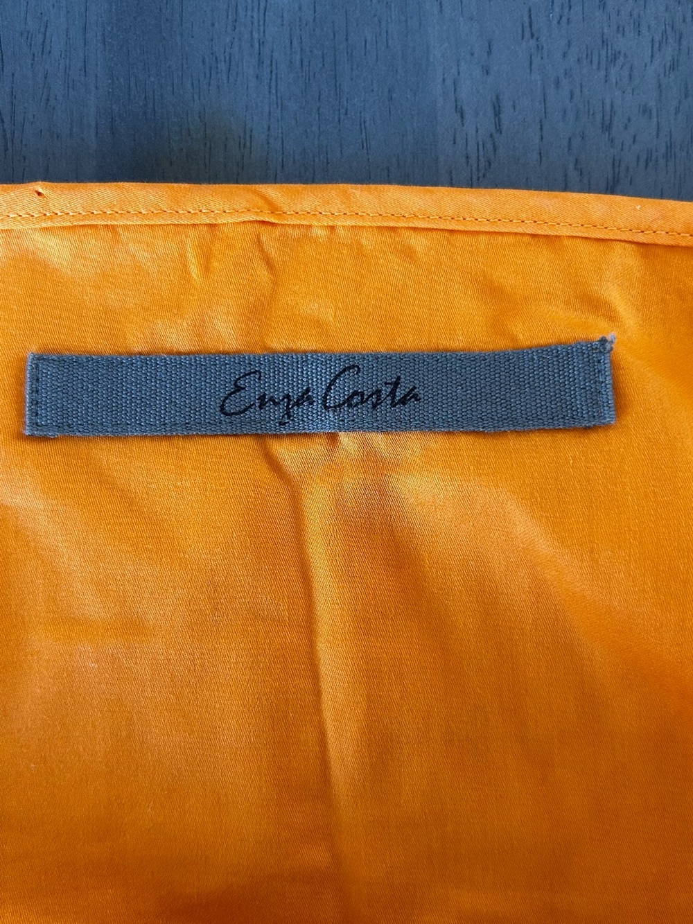 Enza Costa Cool Cotton Tiered Dress Papaya Orange Size 2 Small Made USA NWOT - Picture 6 of 8